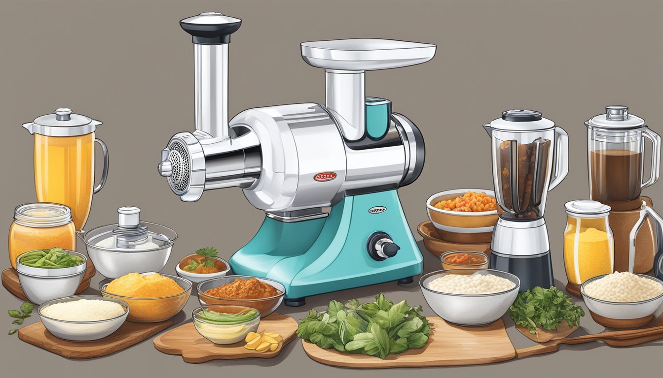 A butterfly brand mixer grinder whirring amidst a spread of recipes and culinary adventures