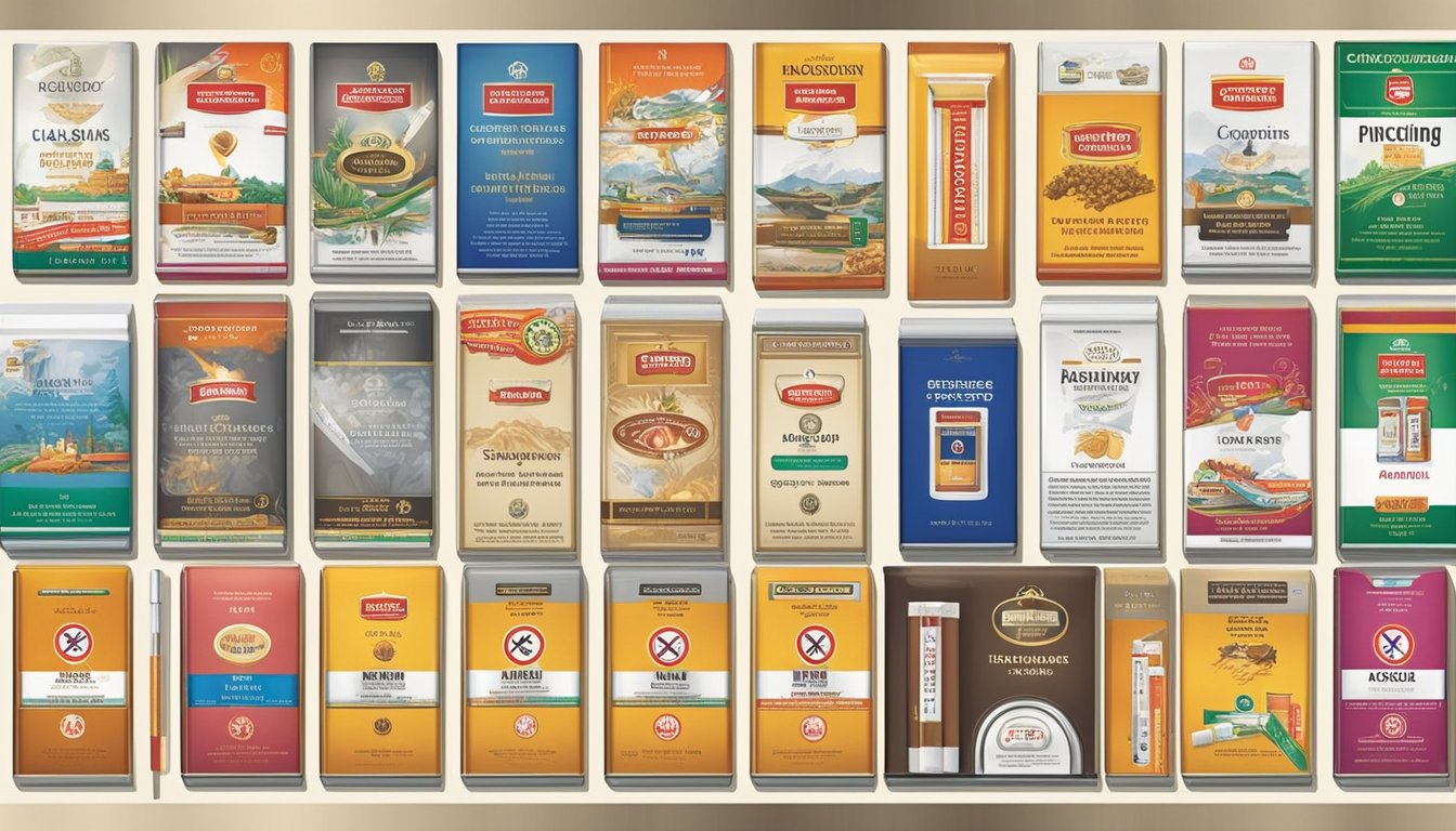 Cigarette brands in Singapore comply with strict regulatory laws. Packaging displays graphic health warnings and advertising is prohibited in public spaces
