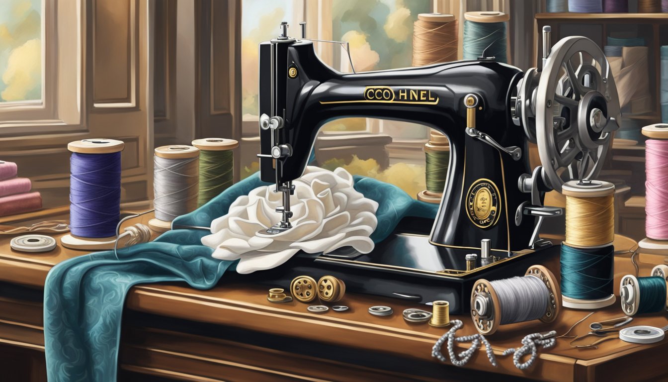 A sewing machine whirs as Coco Chanel creates her first iconic little black dress, surrounded by bolts of luxurious fabric and spools of thread