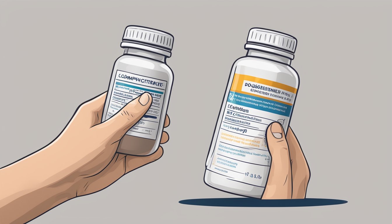 A hand holding a bottle of clomiphene citrate with dosage instructions on the label