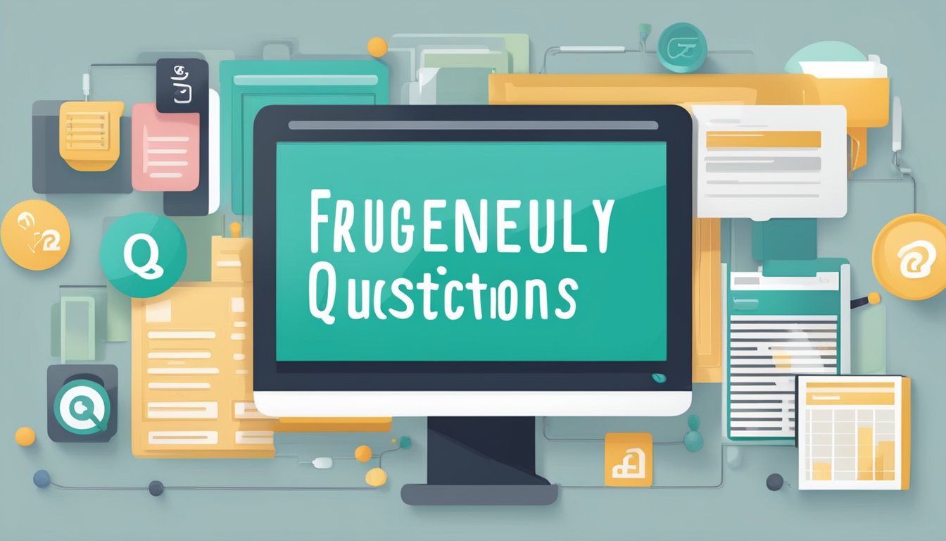 A computer screen displaying the words "Frequently Asked Questions" and the brand name "canagliflozin" in bold lettering