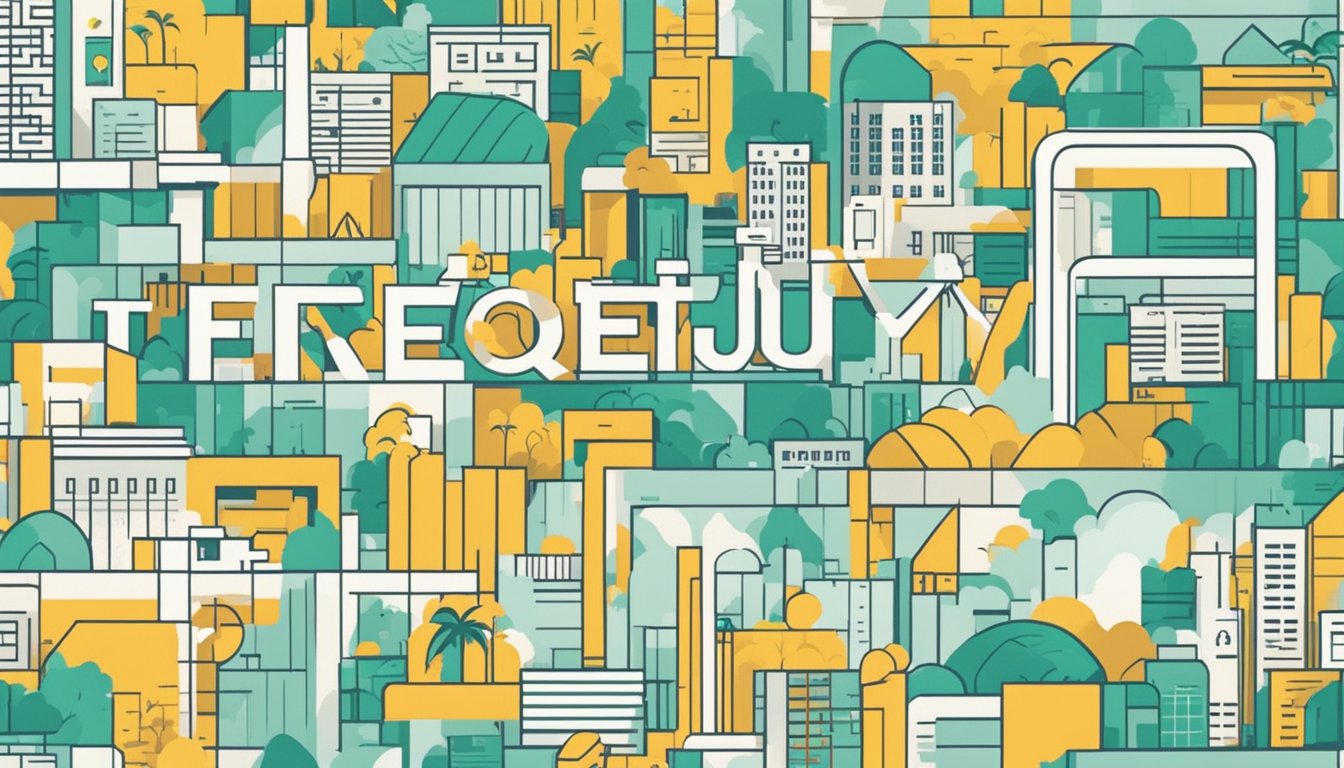 The words "Frequently Asked Questions" crisscross over the brand "Singapore" in bold, modern font on a clean, minimalist background