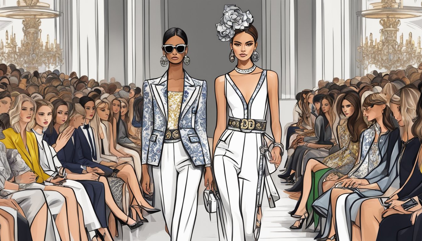 A runway show featuring iconic designs and high fashion collections by the d&g brand