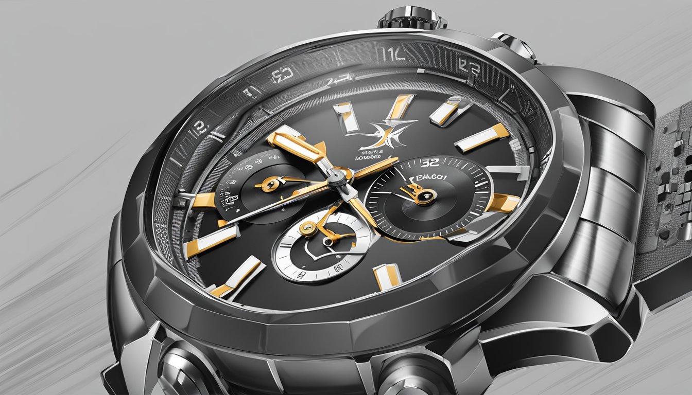 A DK brand watch is shown on a sturdy metal surface, with a focus on its material and durability