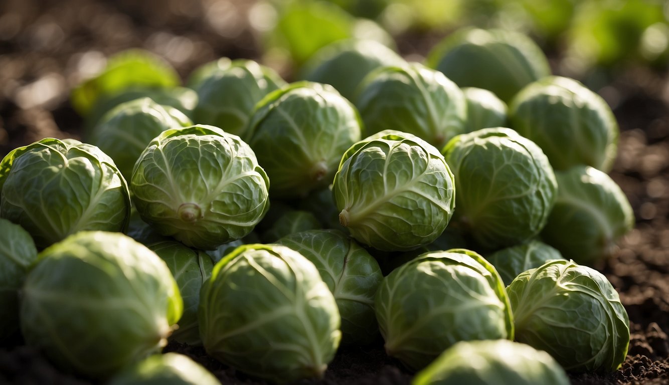 Brussel sprouts thrive in cool, moist climates with well-drained soil and plenty of sunlight. The plants should be spaced about 18-24 inches apart in rows, with regular watering and fertilization