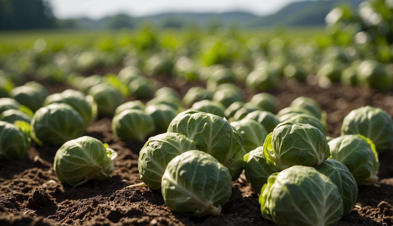 Brussel sprouts thrive in cool climates, typically grown in fields with rich, well-drained soil. They are often found in regions with a long history of agriculture, symbolizing cultural significance and traditional farming practices