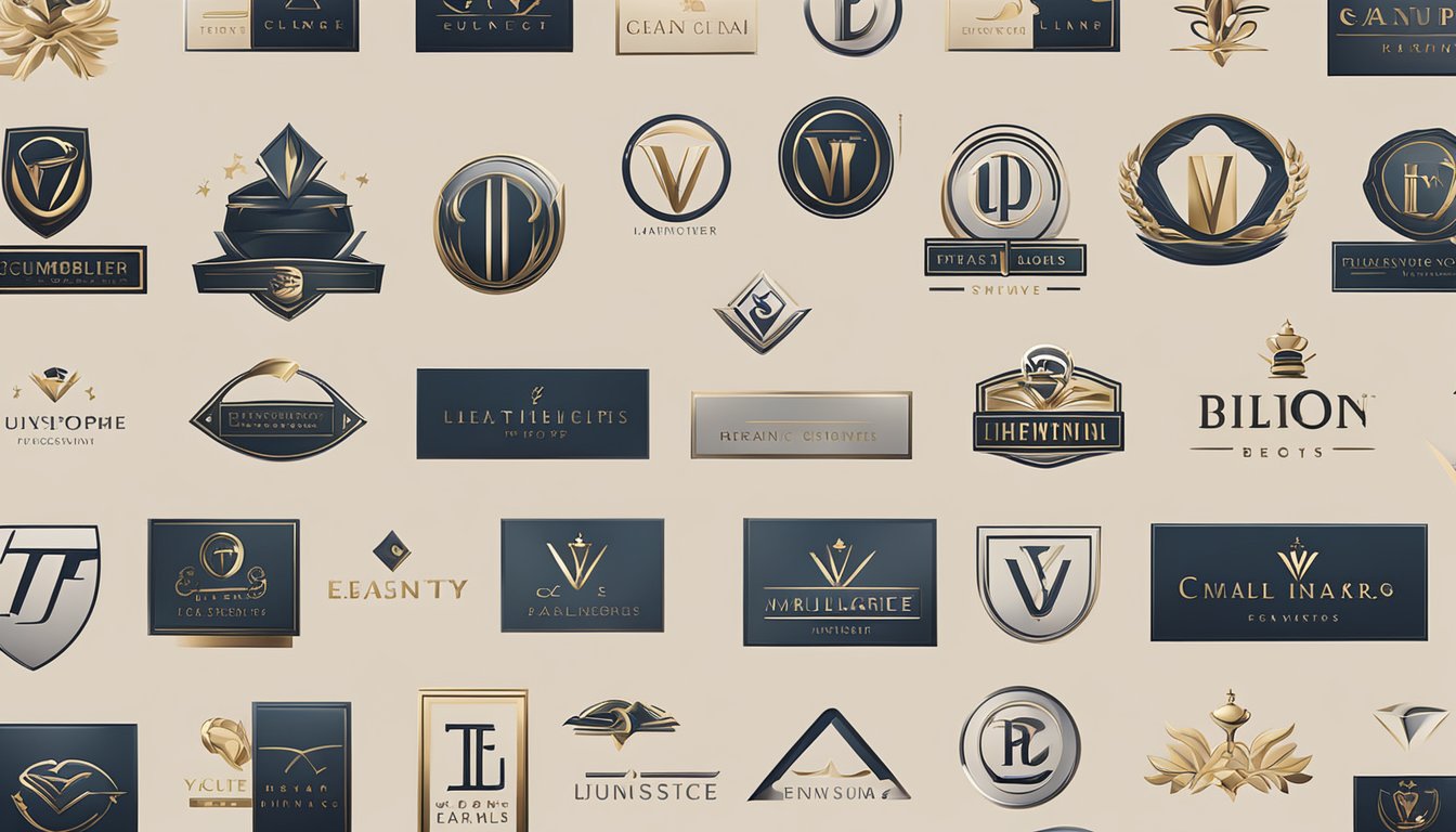 Luxury brand logos displayed with elegant typography and sleek design. Customer service representatives assisting clients with inquiries