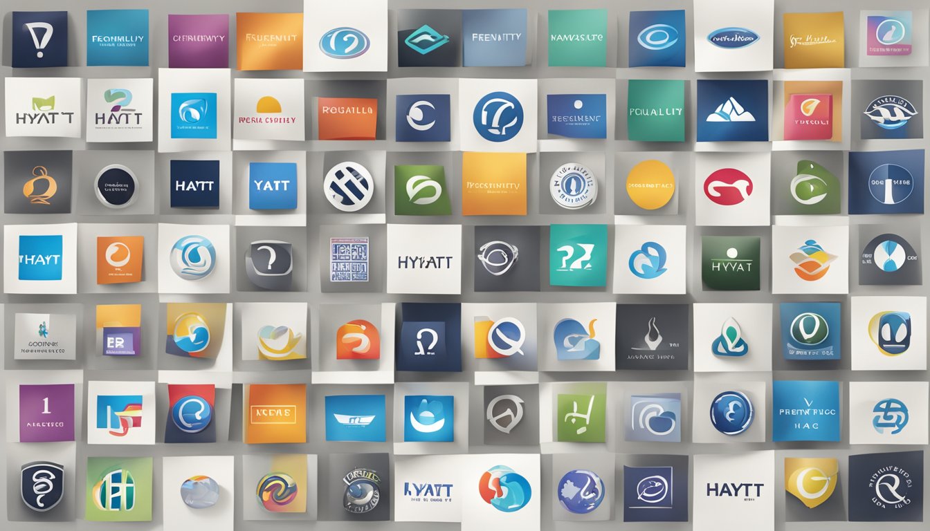 A collection of Hyatt brand logos arranged in a grid, with the words "Frequently Asked Questions" displayed prominently above them