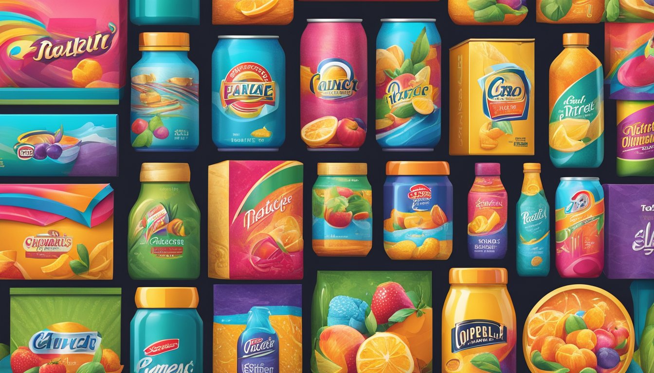 Colorful logos and unique packaging fill the shelves, showcasing interesting brands in a vibrant and dynamic display