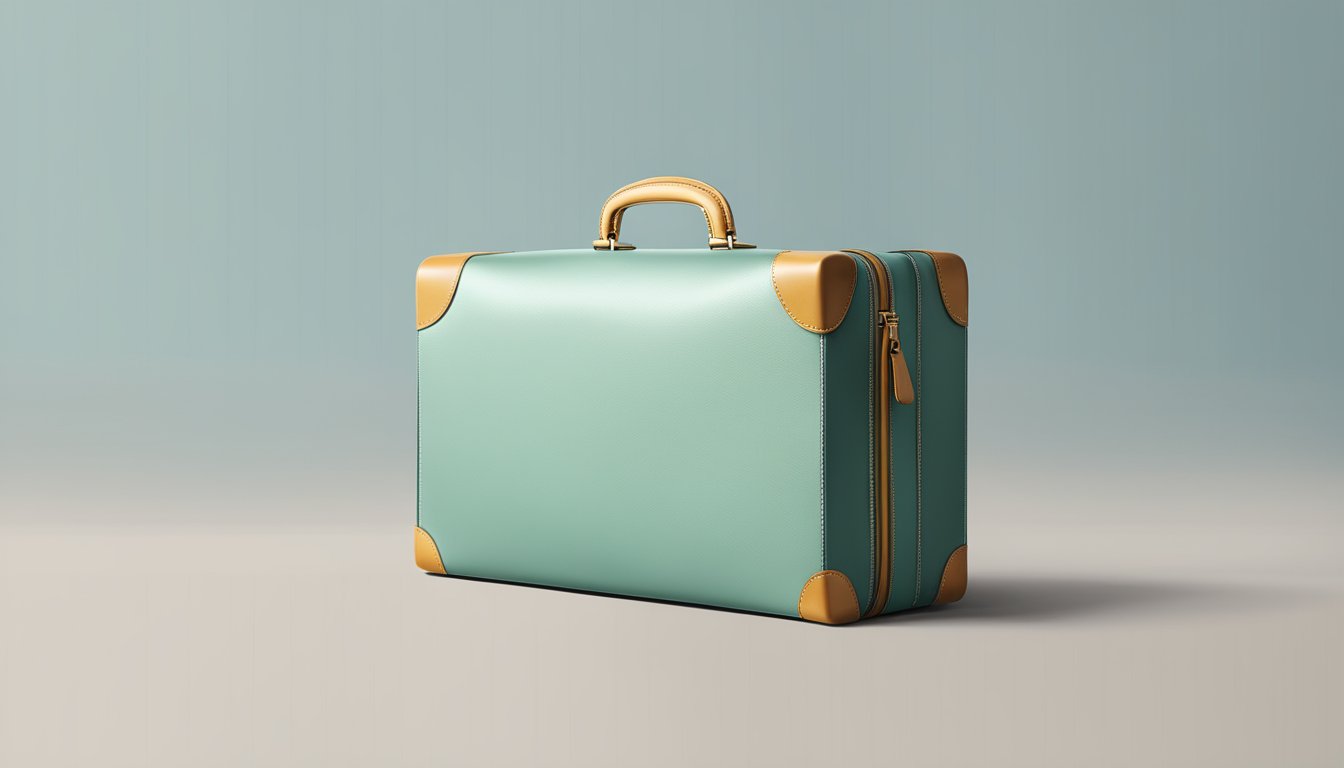 A sleek, modern Japanese luggage brand bag sits on a clean, minimalist background, showcasing its quality and sophistication