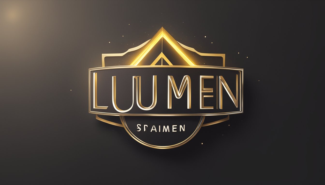 A bright, glowing lumen brand logo shines against a dark background, radiating a warm and inviting light