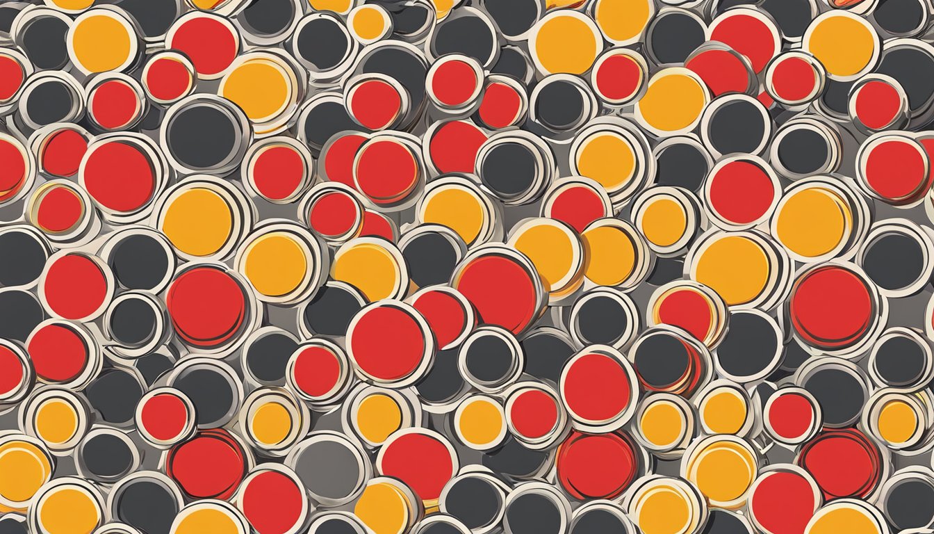 A bold, overlapping red and yellow circles with intersecting lines, forming the iconic Mastercard logo. Vibrant, modern, and instantly recognizable