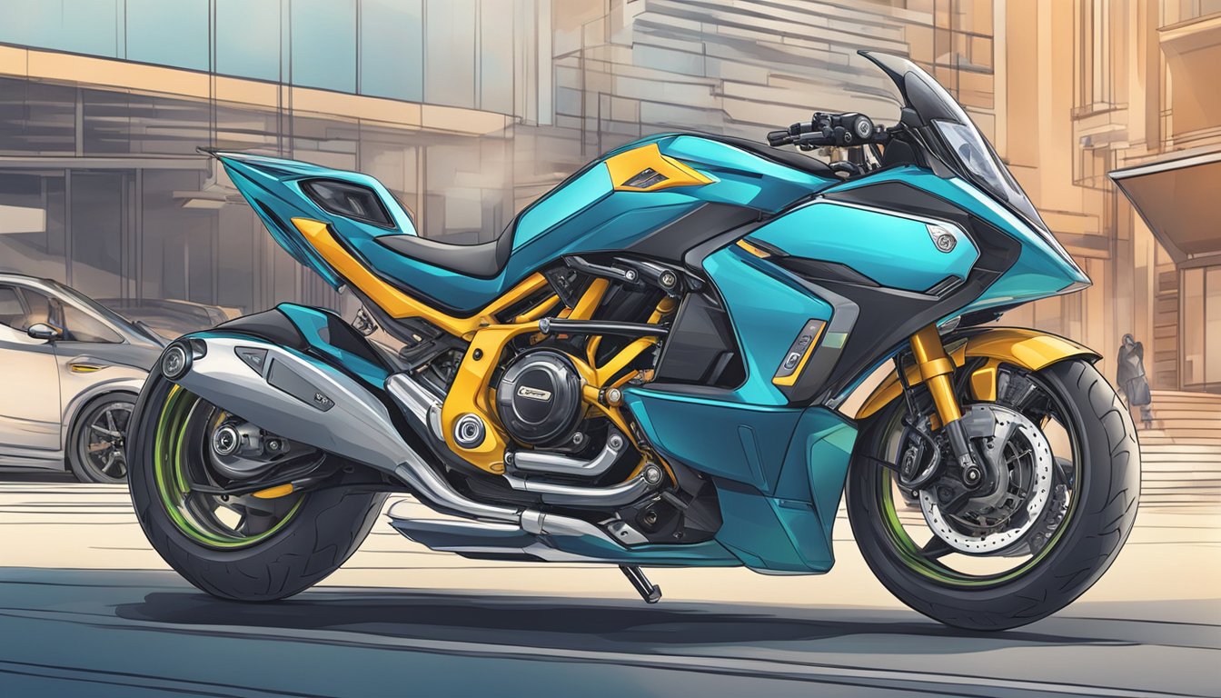 Motorcycle brands showcase futuristic designs at a tech expo