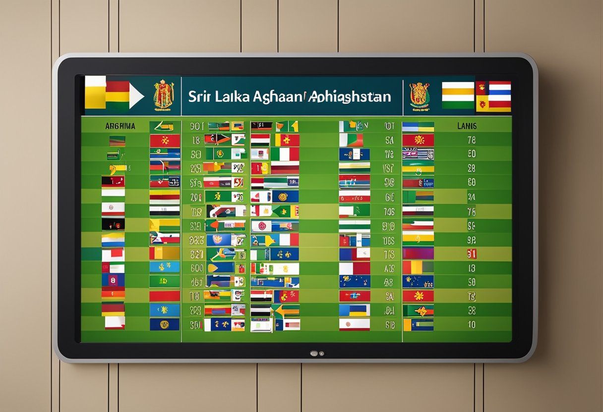 Sri Lanka vs Afghanistan Match Scorecard Latest Updates and Results