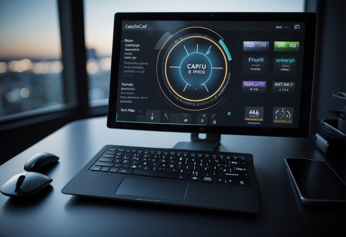 The Capcut interface displays a range of advanced editing tools, including filters, transitions, and special effects. The sleek, modern design is highlighted by a clean layout and intuitive controls