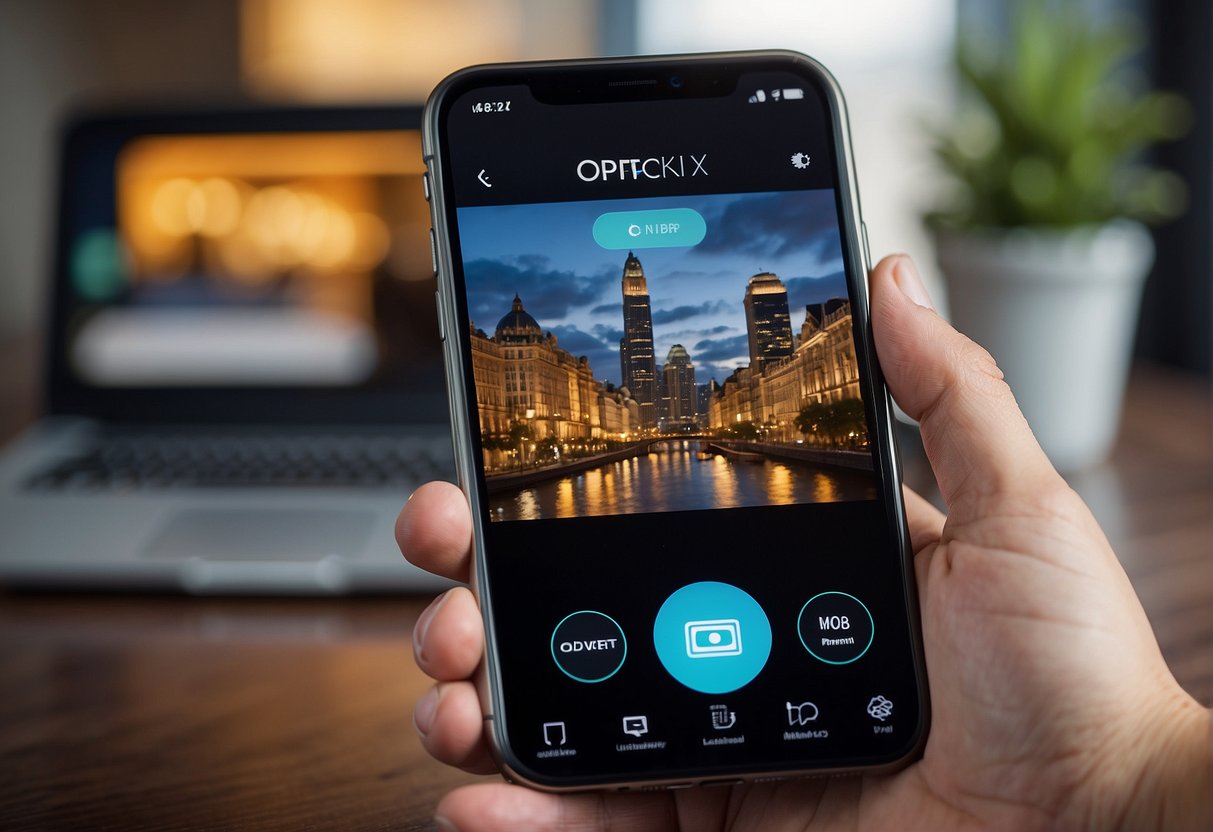 A smartphone displaying the Capcut app open, with a video being edited and the share button highlighted