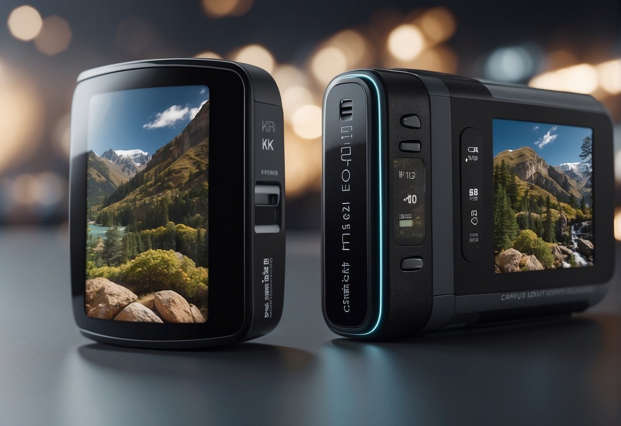 A split-screen showing Capcut and its alternatives side by side, with clear labels and contrasting features highlighted