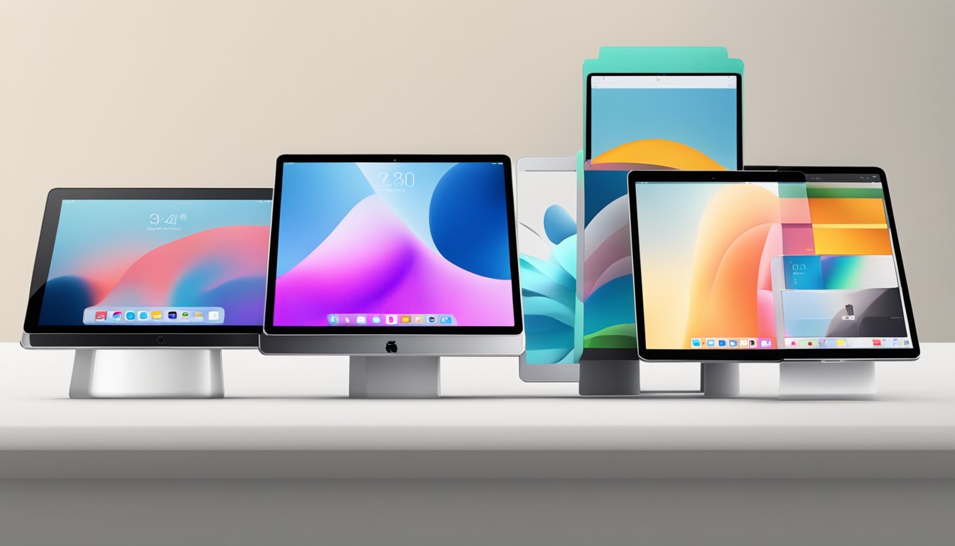 A table displaying various iPad models, from the first generation to the latest, showcasing the evolution of the brand