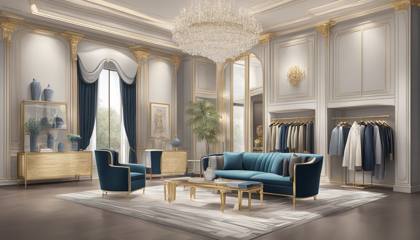 A display of luxury fashion brands with exquisite craftsmanship and quality materials