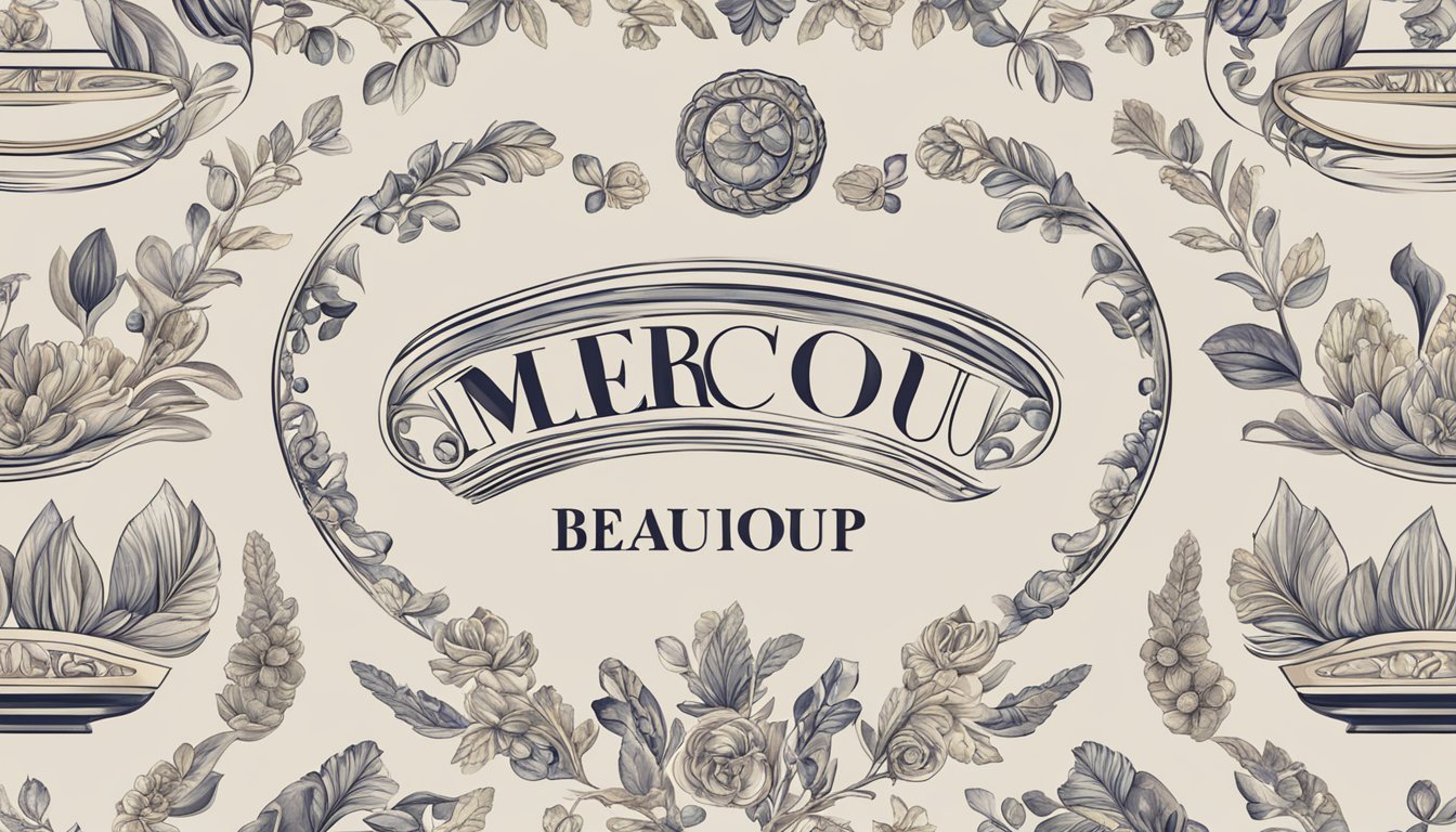 The iconic merci beaucoup brand logo shines atop a collection of stylish designs and products
