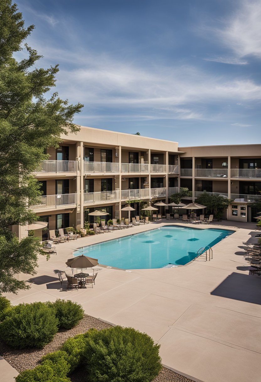 The 2-star hotel in Waco offers basic amenities and services, including a front desk, parking lot, and a small outdoor pool