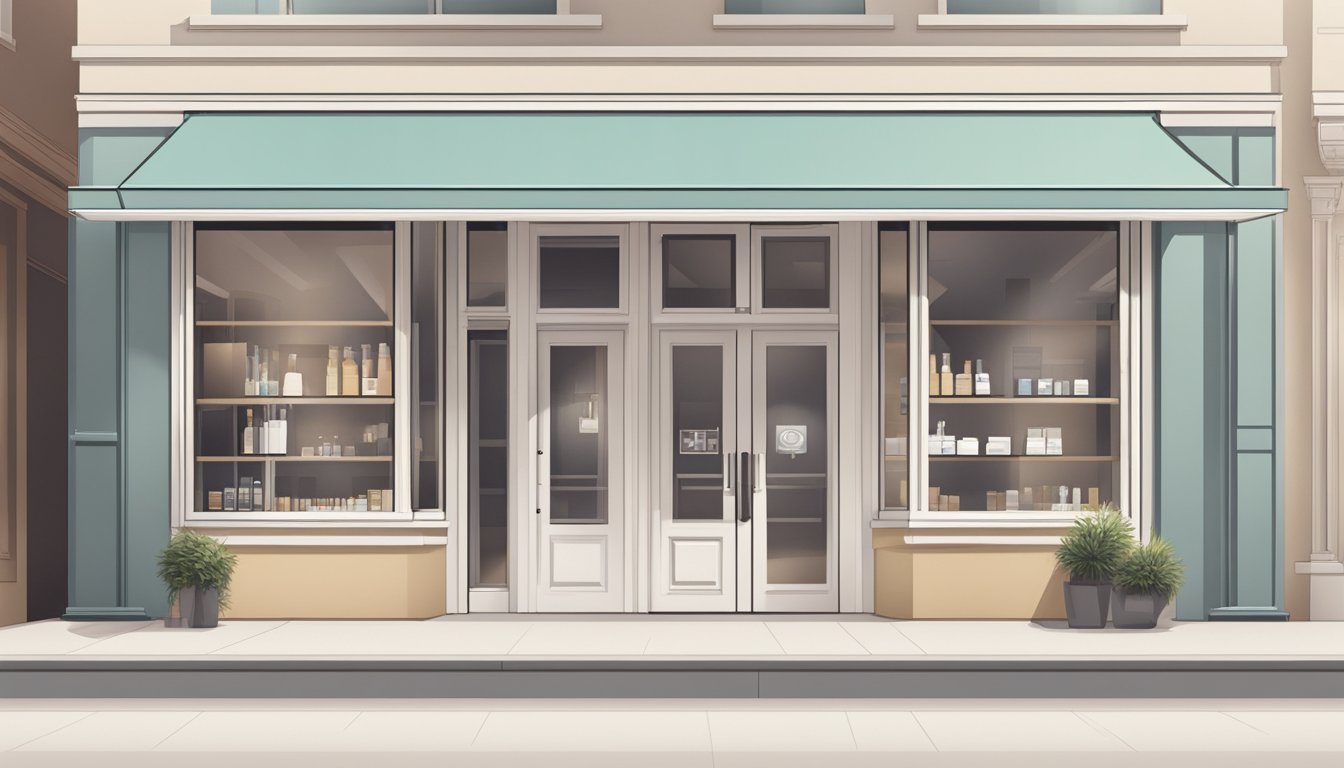 A clean, modern storefront with minimalistic branding and neutral color palette