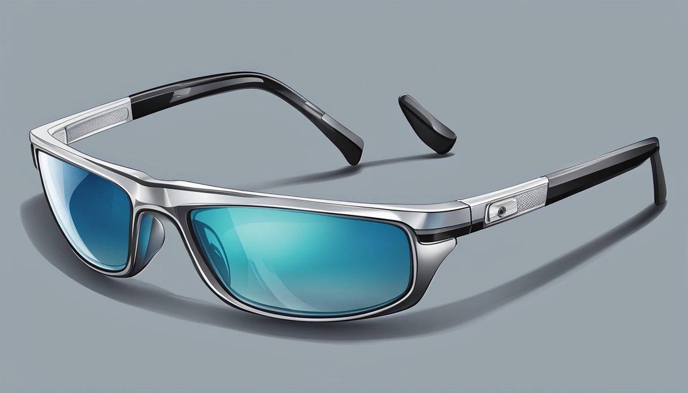 A sleek pair of police brand glasses, featuring modern design and style