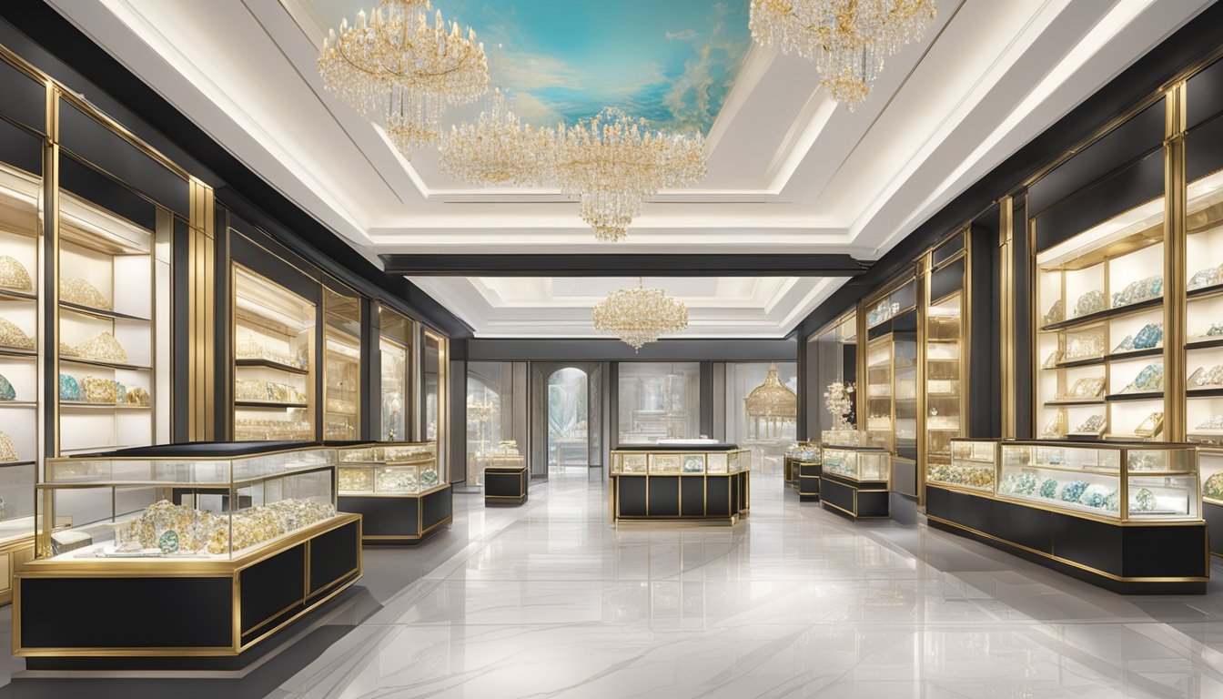 A luxurious display of top jewellery brands in Singapore, showcasing the elegance and sophistication of Special Occasions and Signature Collections