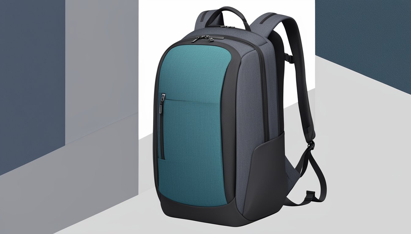 A sleek, minimalist backpack with multiple compartments and padded laptop sleeve, featuring ergonomic straps and water-resistant material