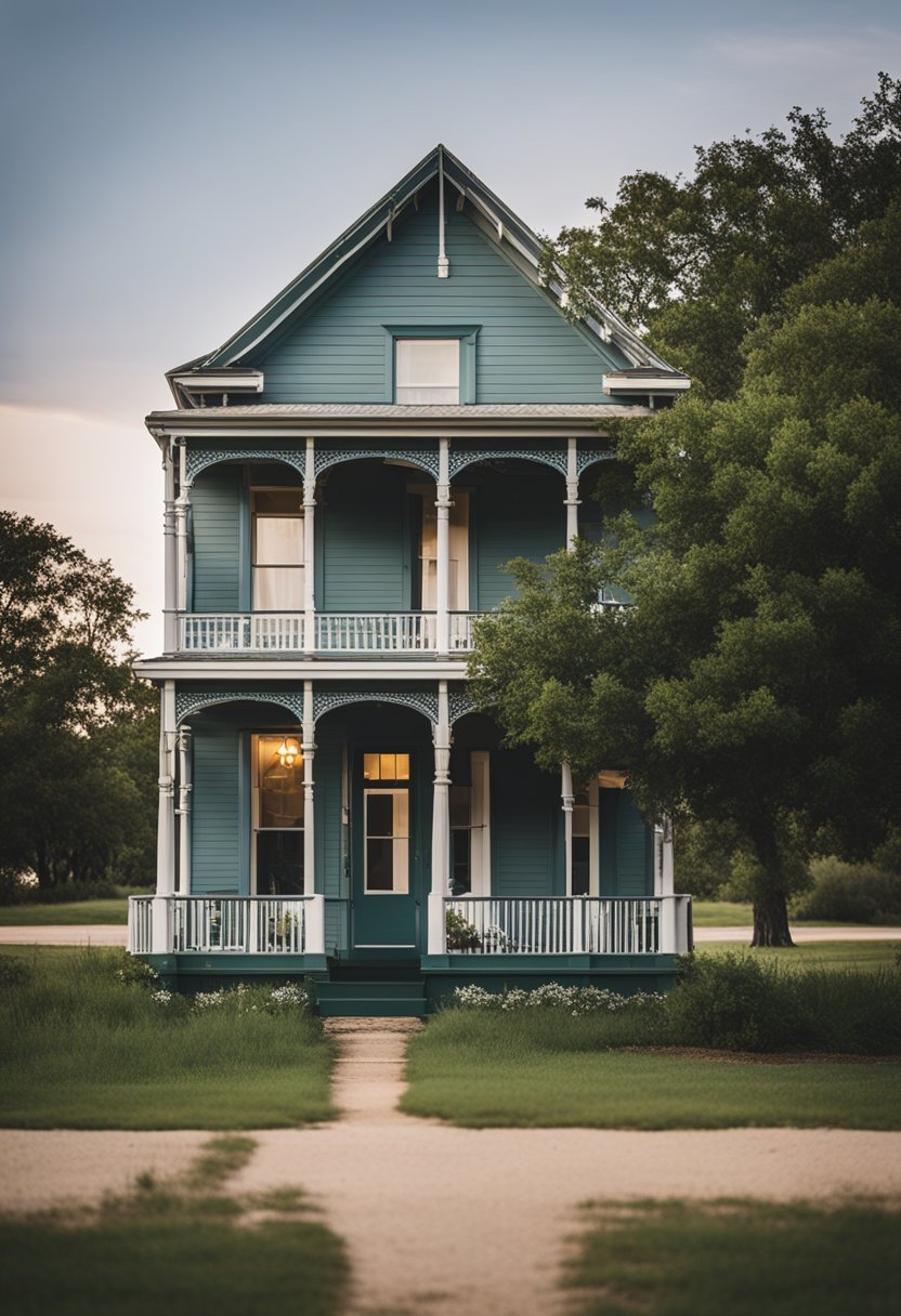 A well-maintained 1890s house stands near the Magnolia Silos in Waco, offering historic vacation rentals