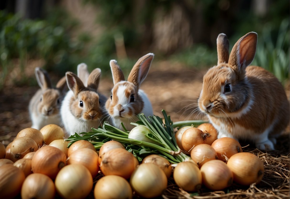 Rabbits wrinkle their noses near onions, garlic, and strong scents like peppermint and eucalyptus