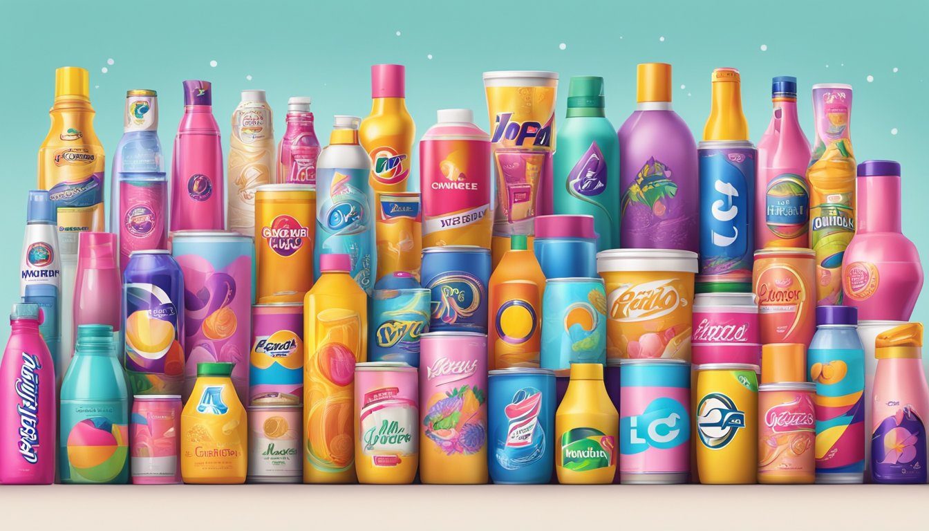 A colorful display of top girls' brands logos arranged in a playful and eye-catching manner