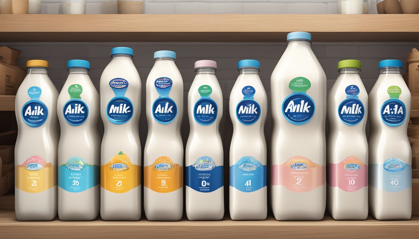 A lineup of popular a1 milk brands with "Frequently Asked Questions" displayed above