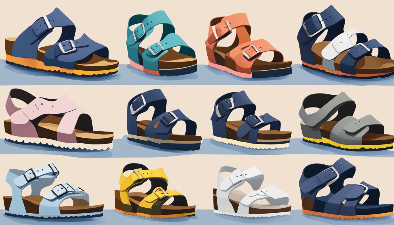 Several shoe brands displayed beside a prominent Birkenstock logo, emphasizing their status as top contenders for Birkenstock dupes