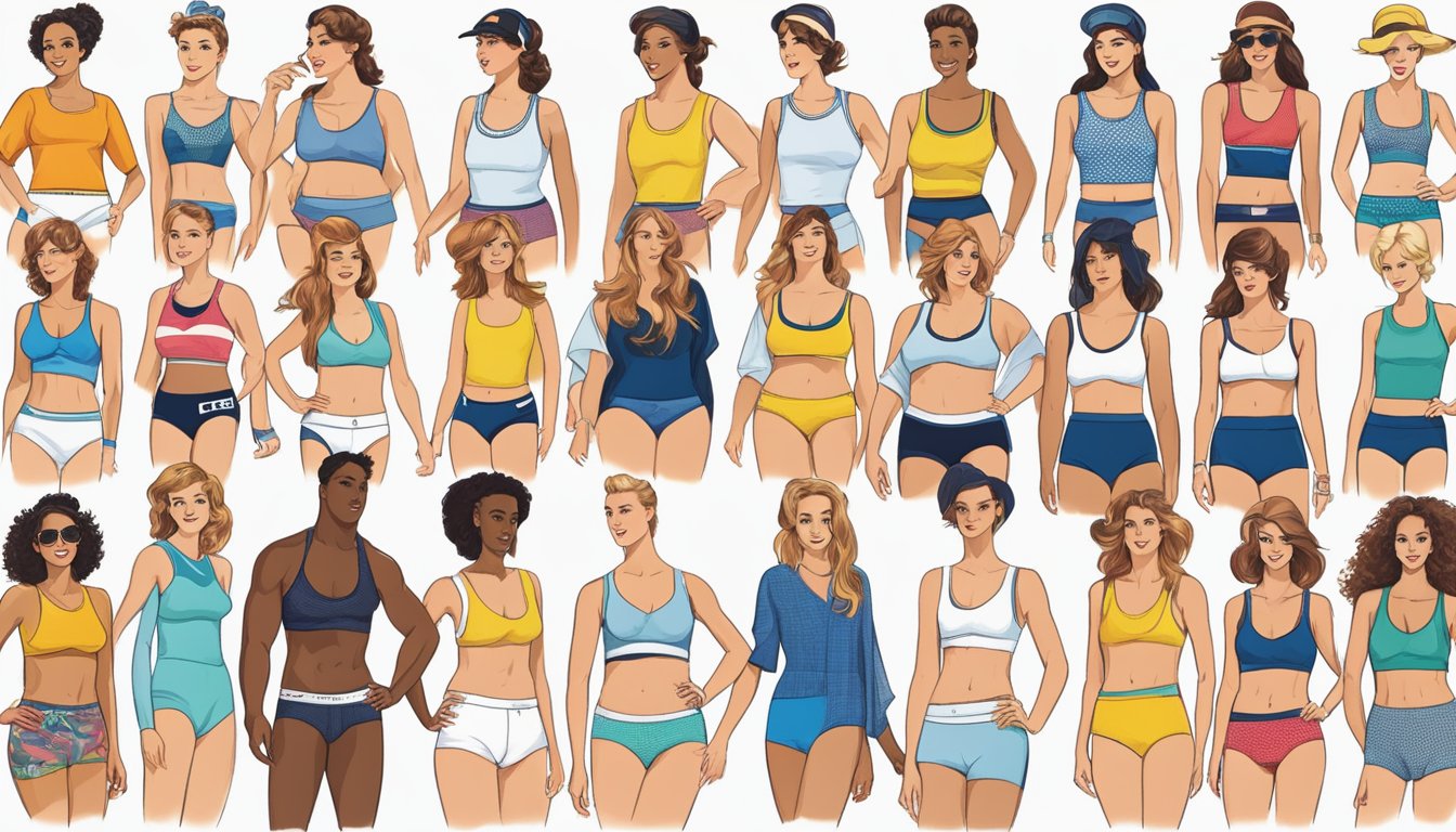 A timeline of Starter Brand underwear, from its early designs to modern styles, displayed on a clean, white background