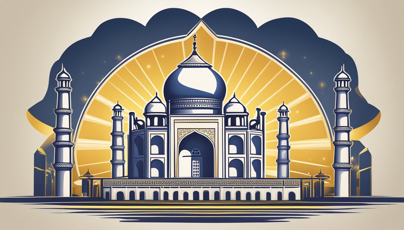 A majestic taj brand logo stands tall, radiating strength and value, surrounded by a halo of prestige and excellence