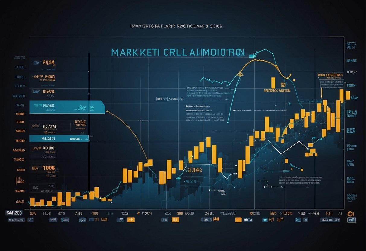 A graph showing market cycles with key indicators highlighted