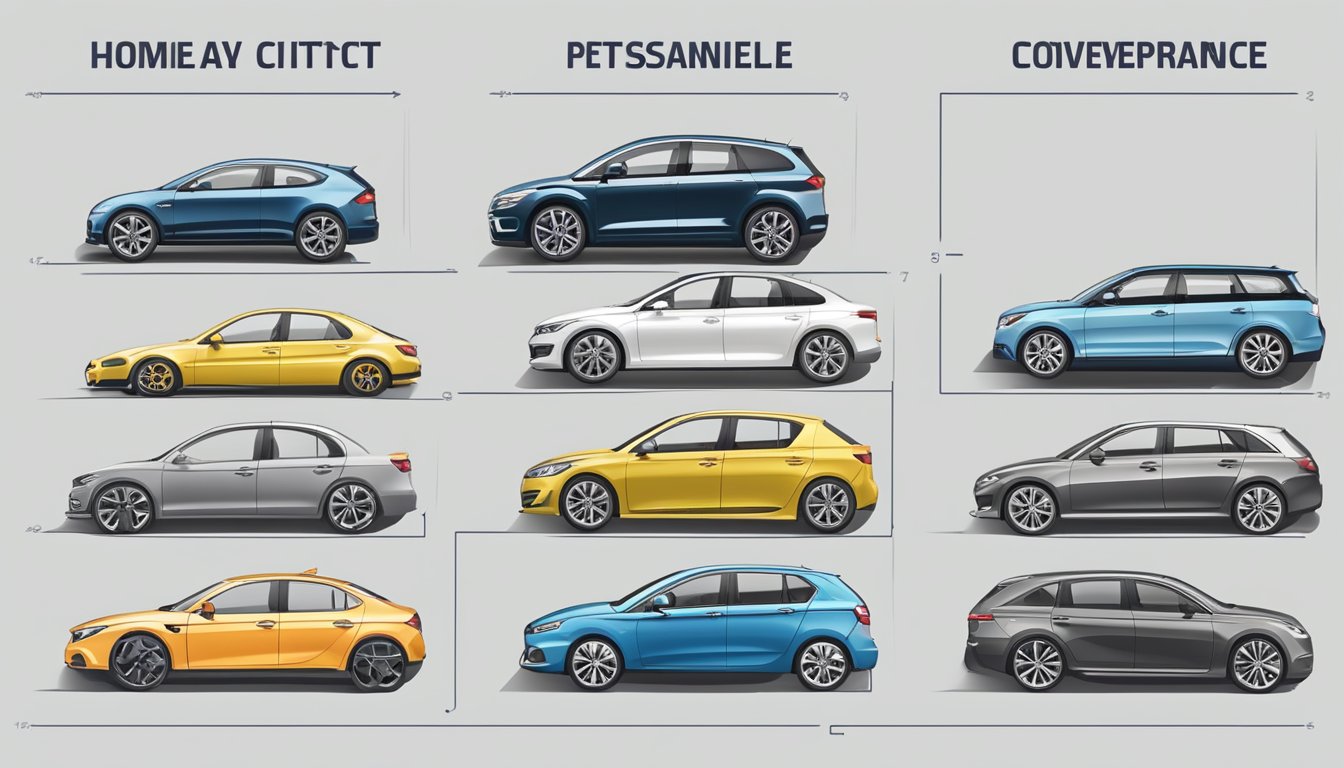 Various car brands with their corresponding maintenance costs over time, depicted in a graph or chart format