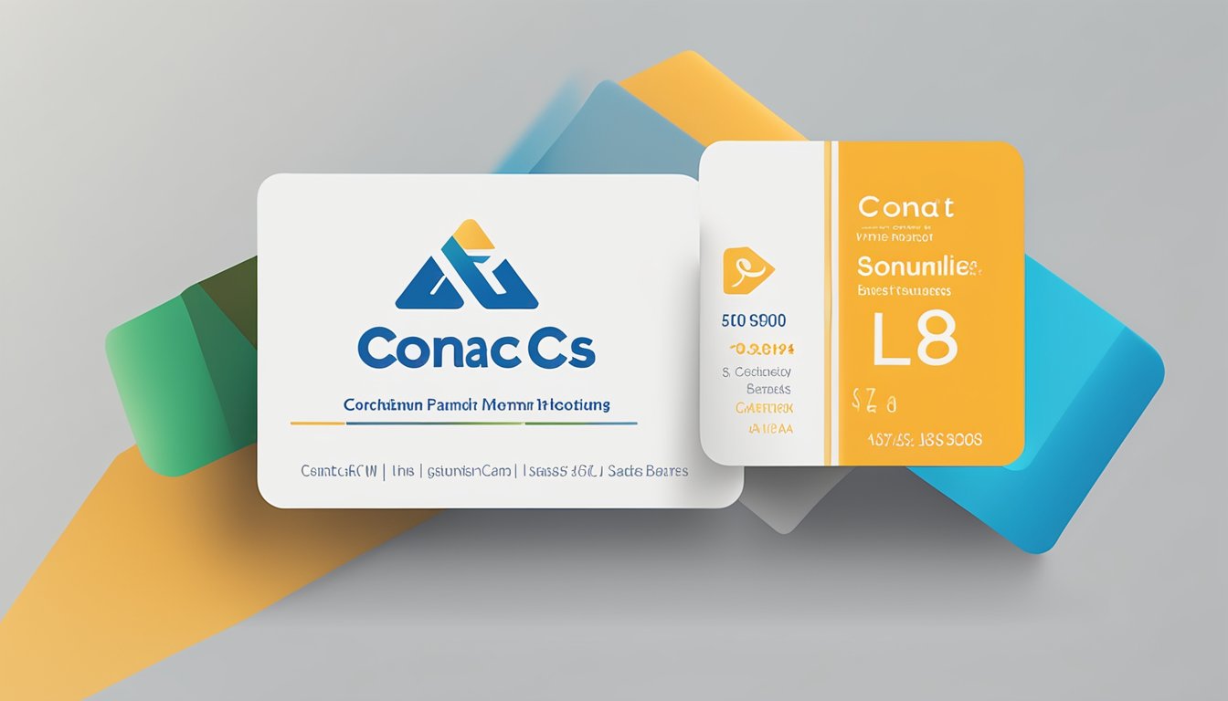 A business card with "Contact Information cc brands llc" prominently displayed