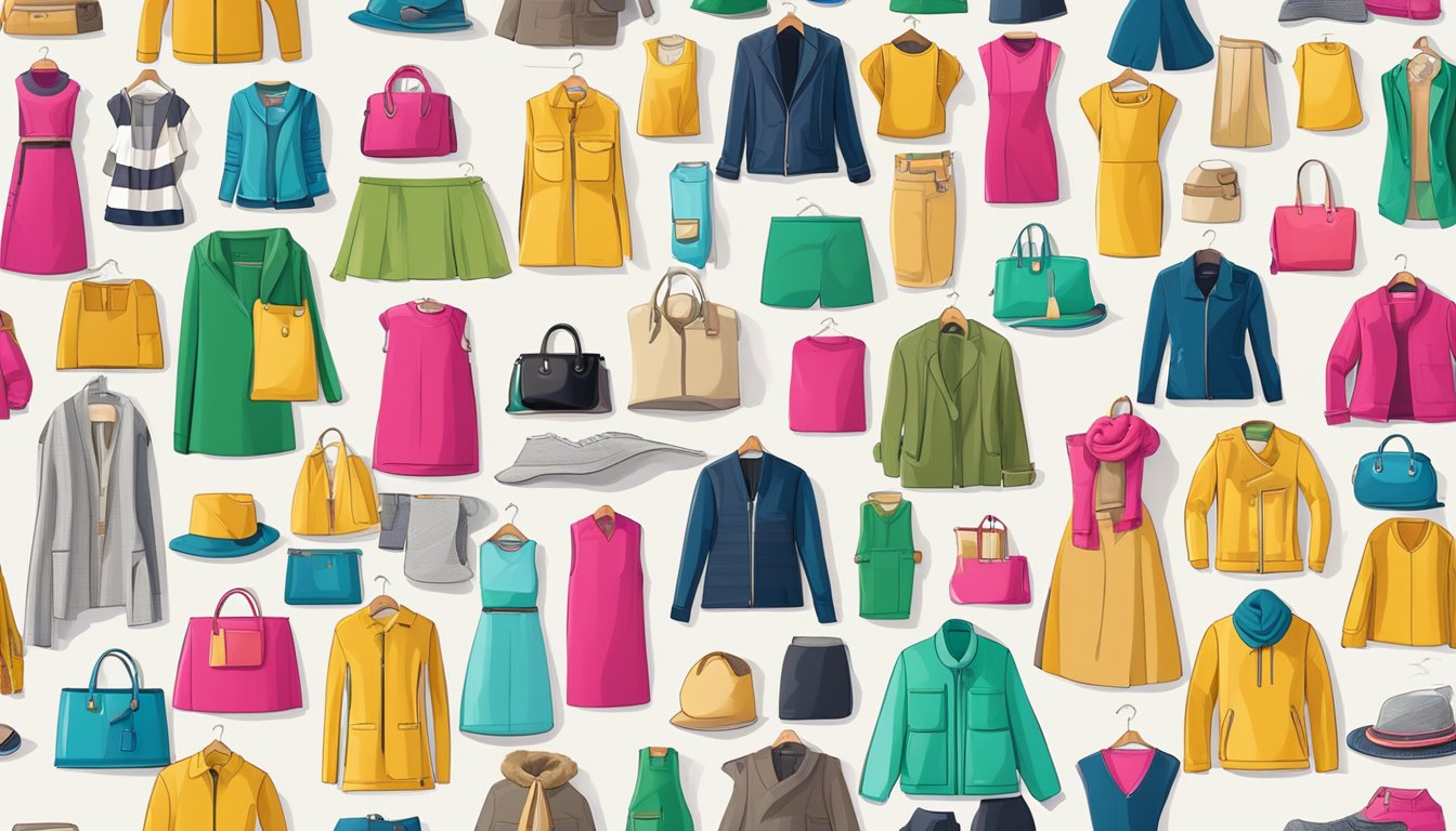 A colorful array of clothing items displayed on sleek, modern website pages, with clear product images and easy navigation for a seamless shopping experience