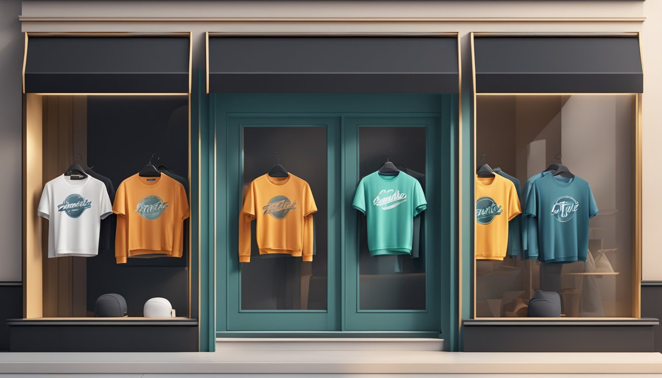 A stylish and comfortable streetwear brand logo displayed on a trendy storefront window