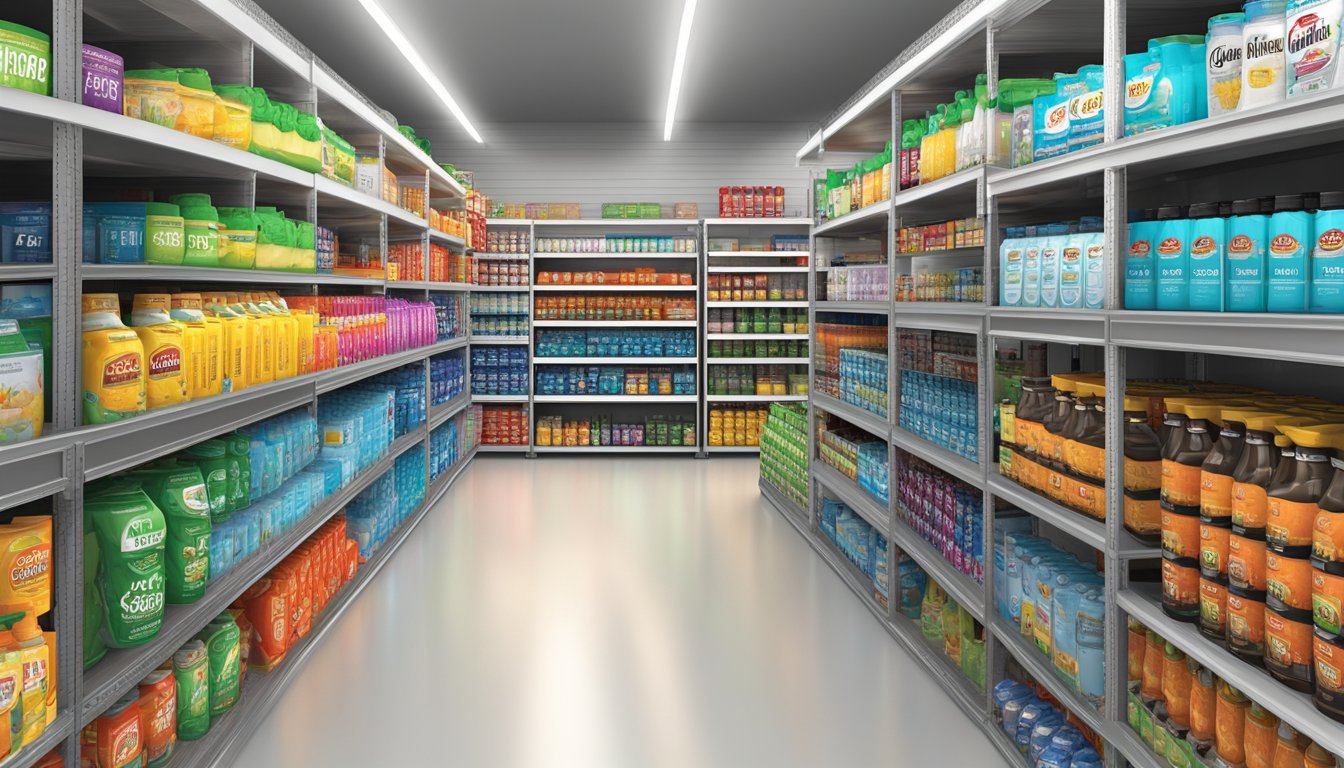 A row of top ladder brands displayed on shelves, with logos and names clearly visible