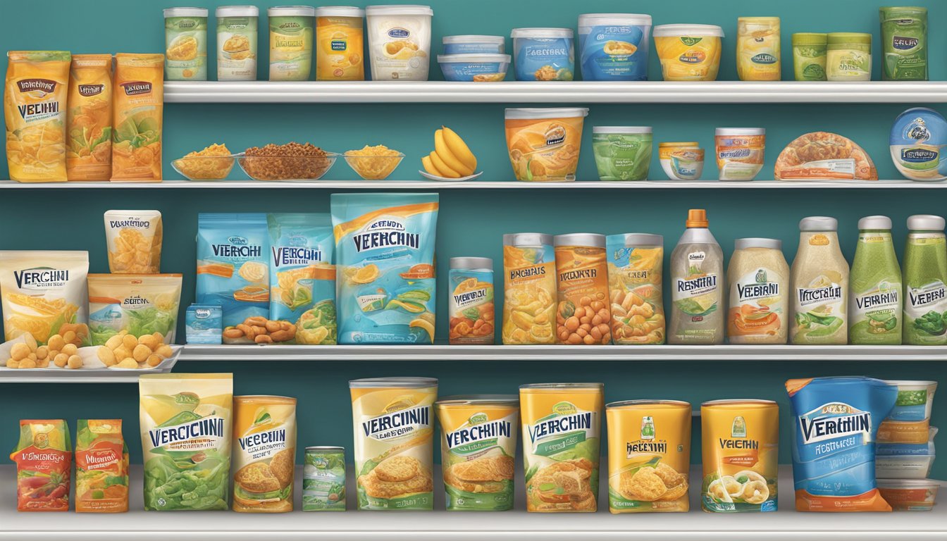 A display of Verchini brand products, showcasing their range and quality
