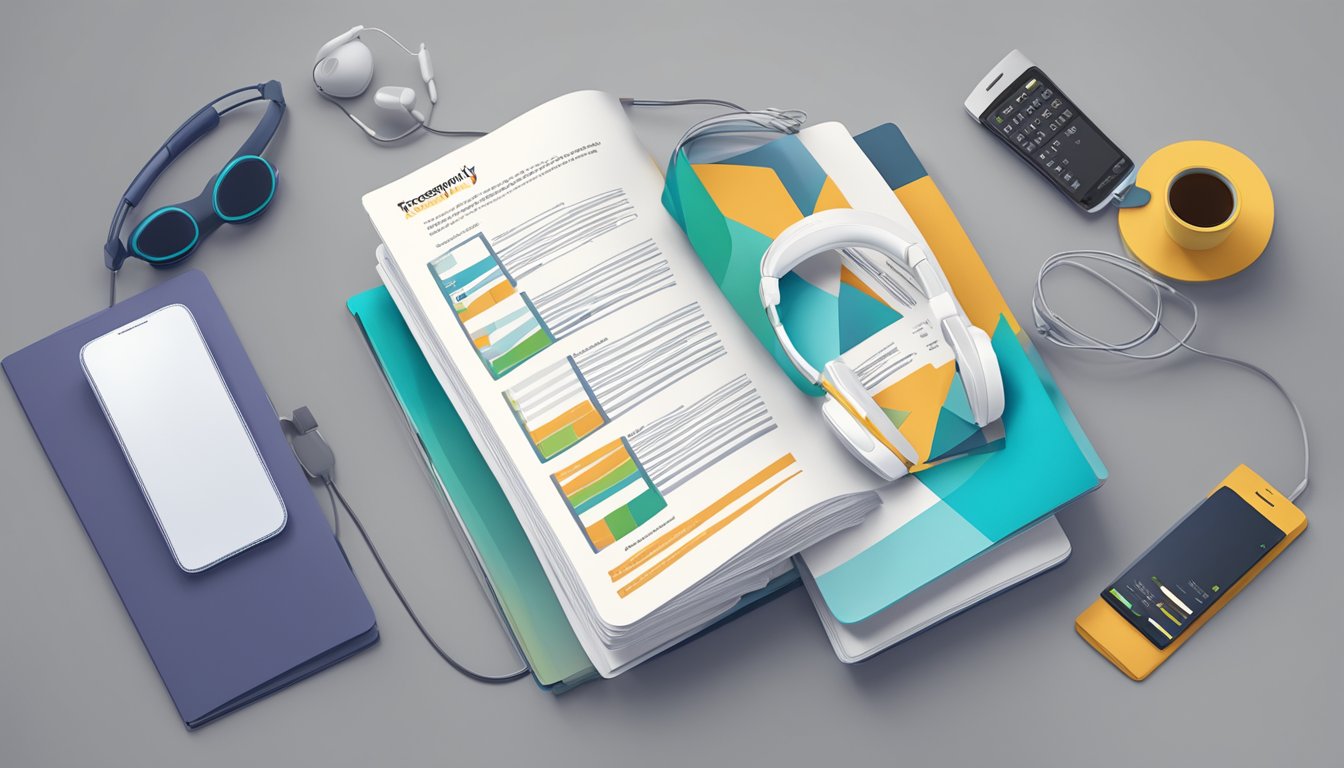 A stack of pamphlets with "Frequently Asked Questions crizotinib brand name" printed on the cover, surrounded by a computer and a phone with a headset