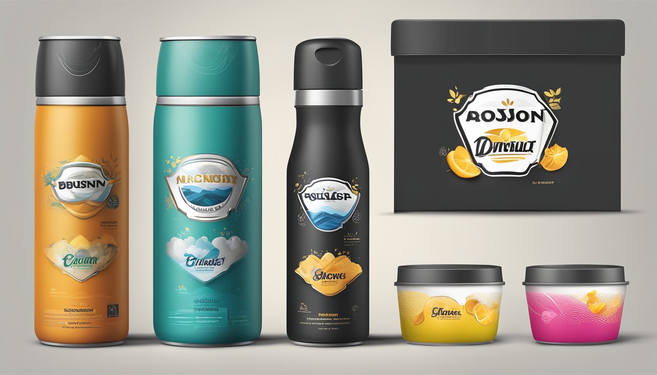 Two distinct logos displayed prominently on a product, creating a strong double branding effect