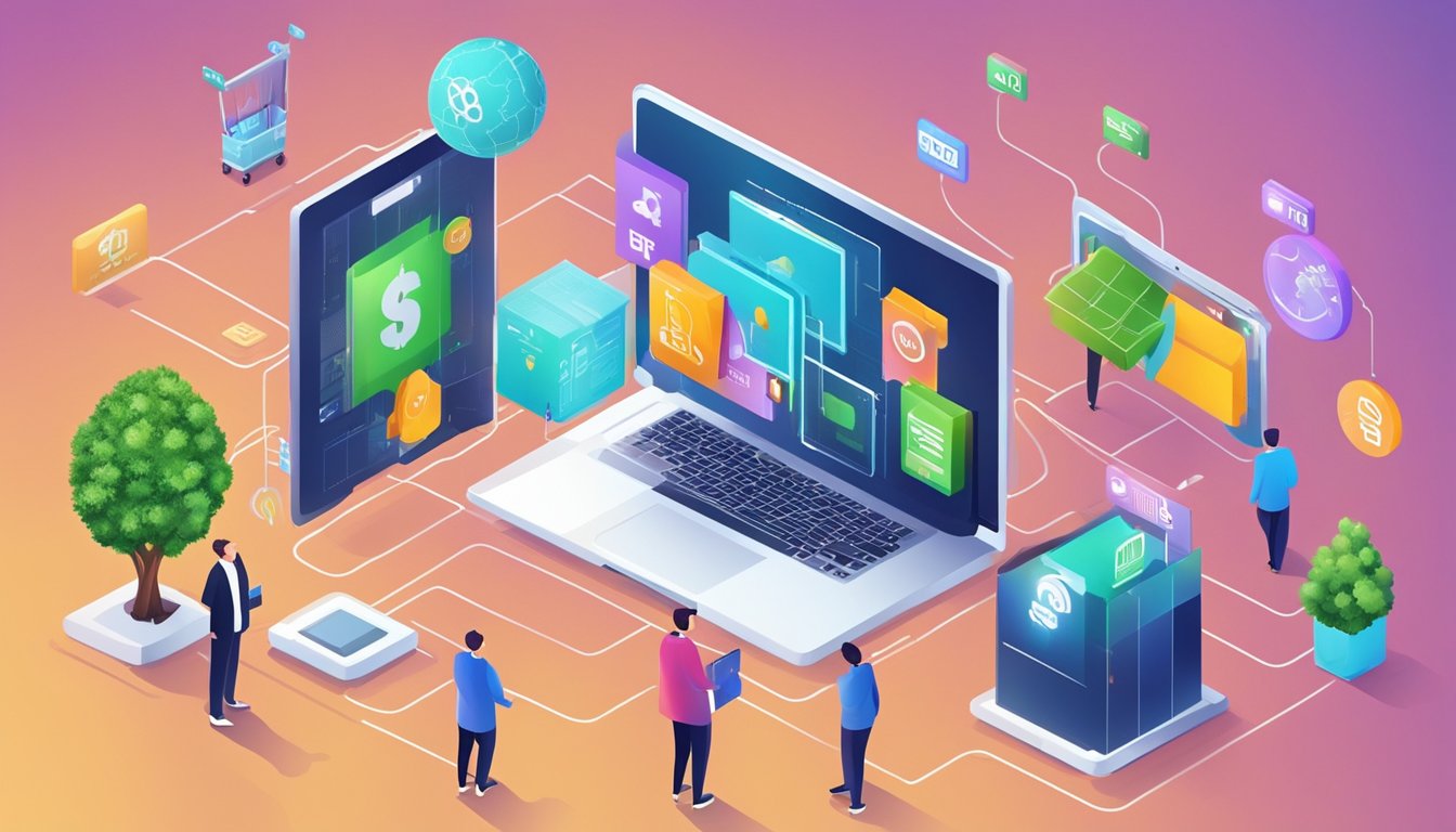 An online marketplace grows from a small auction site to a global e-commerce giant, shaping the digital shopping landscape