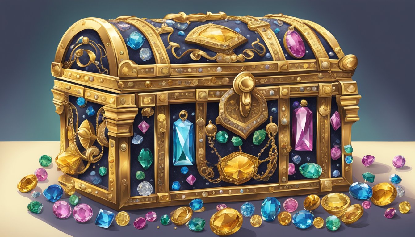 A treasure chest overflowing with exquisite, unknown luxury brands. Sparkling gems and opulent fabrics beckon from within