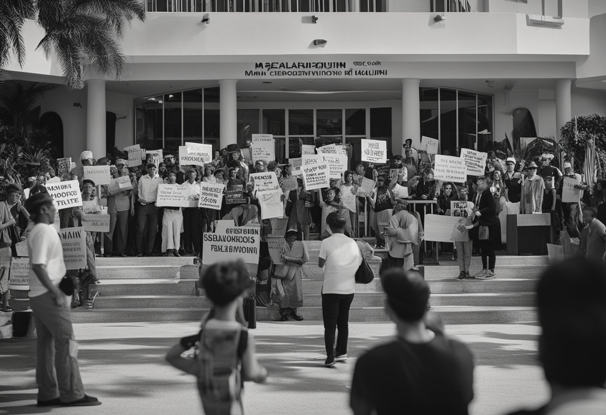 Miami Seaquarium receives eviction notice, surrounded by protesting signs and concerned onlookers