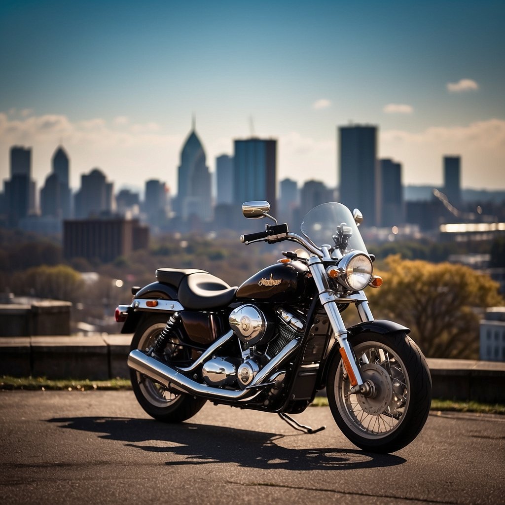 Motorcycle accident lawyers in Yonkers NY, with city skyline in background