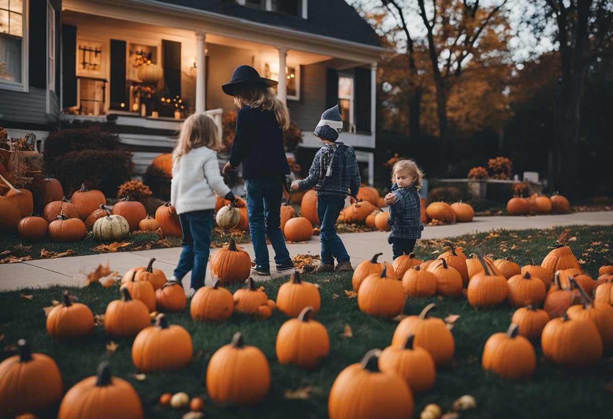 Children carving pumpkins, families trick-or-treating, and friendly haunts in Missouri's Halloween scene